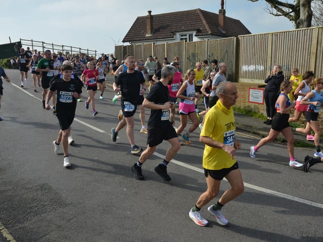 Action in the 2026 Hastings Half Marathon
