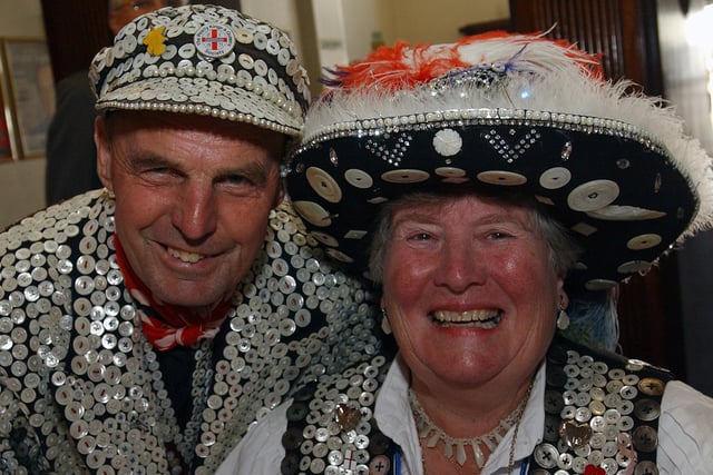 Brian and Margaret Hemsley, Pearly King and Queen of Harrow, joined the 2006 outing
