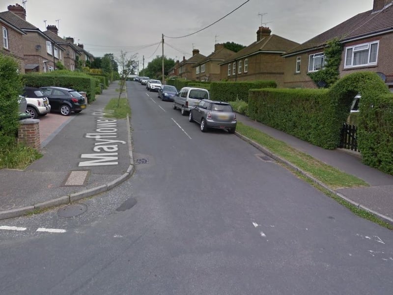 Two deep potholes were reported on Mayflower Road in Haywards Heath on Wednesday, January 11.