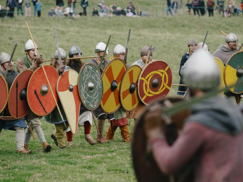 Battle of Hastings reenactment at Battle Abbey 2025. Pic supplied by Tom Arber/English Heritage.