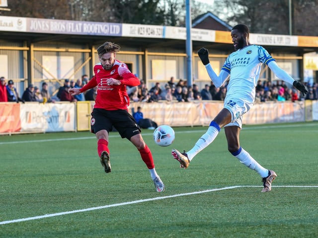 Action from Eastbourne Borough's 2-1 Boxing Day win at Havant and Waterlooville in National League South