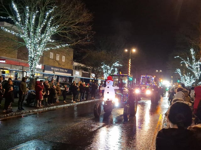 The Arundel Illuminated Tractor Run 2025 in Rustington, which it was visiting for the first time