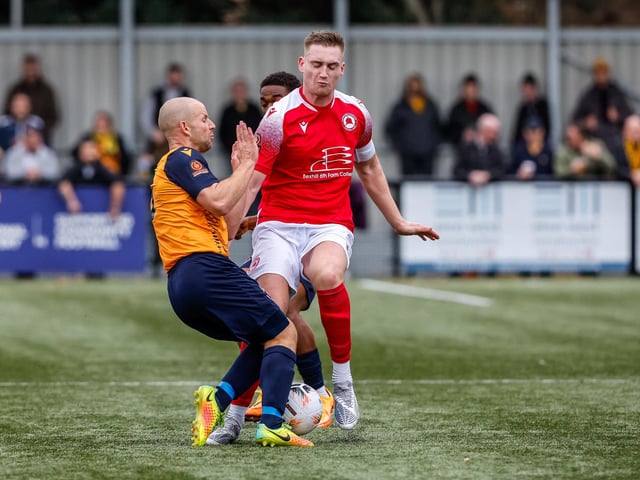 Action from Eastbourne Borough's 5-1 win at Slough Town in the National League South