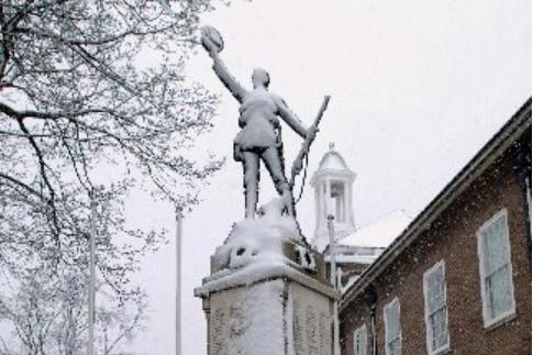 Snow in Worthing on April 6, 2008