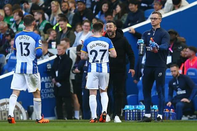 Brighton and Hove Albion head coach Roberto De Zerbi praised Billy Gilmour after his fine display against Wolves