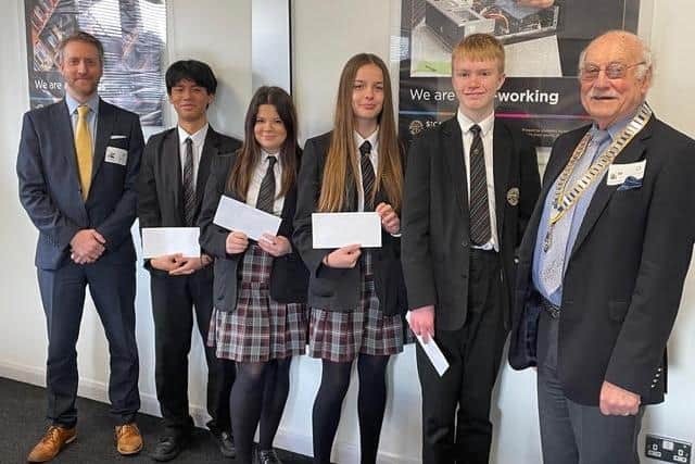 Eastbourne students shine bright in photography competition - L-R: Grant Sanders, Marco Astom, Belle King, Phoebe Clifton, Jason King, Graham Marsden