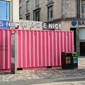 The ‘It’s Nicer to Be Nice’ container is a ‘healing garden’ by artist Eve De Haan celebrating the Turner Prize 2023 coming to Eastbourne. Picture: Sam Pole