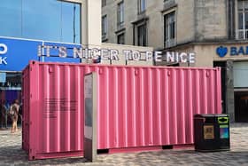 The ‘It’s Nicer to Be Nice’ container is a ‘healing garden’ by artist Eve De Haan celebrating the Turner Prize 2023 coming to Eastbourne. Picture: Sam Pole