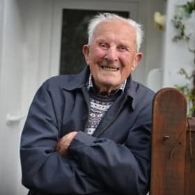 Ken Munday pictured outside his home in Westfield, East Sussex, on October 29 2021. Pic Justin L