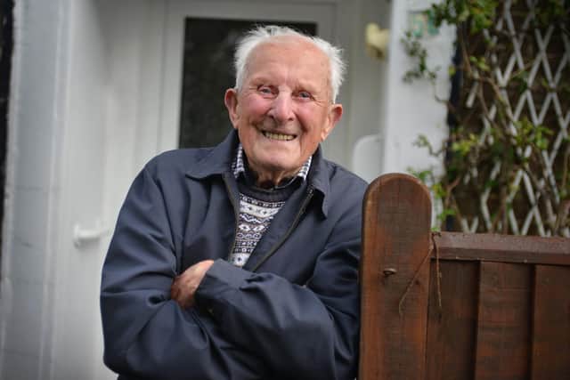 Ken Munday pictured outside his home in Westfield, East Sussex, on October 29 2021. Pic Justin L