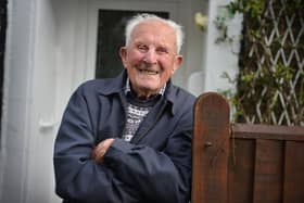 Ken Munday pictured outside his home in Westfield, East Sussex, on October 29 2021. Pic Justin L