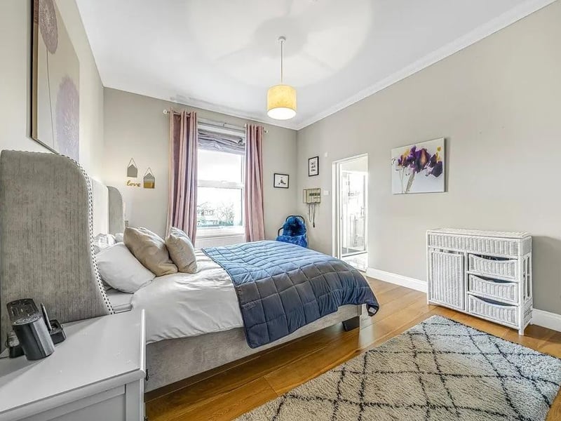 Upstairs there are four double bedrooms, three of which have en-suites