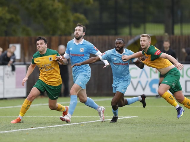 Match action from Horsham's 3-2 win over Potters Bar Town on Saturday