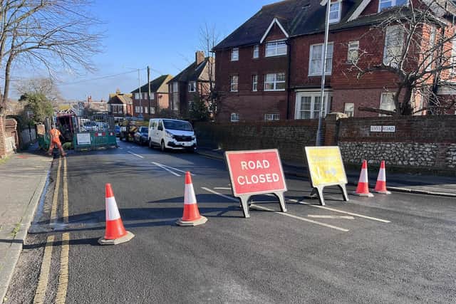 Enys Road closed due to burst water main