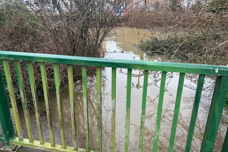 Water has been coming up from the stream that runs under Bexhill Road. Picture by  W.Ave Arts Bexhill