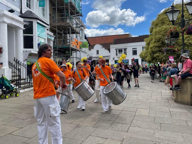 Natural World themed children's parade. Horsham Boom Tribe