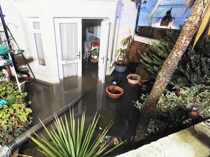 A number of properties in Littlehampton were flooded on February 18. Emergency services attended the scene. Picture: Eddie Mitchell