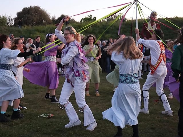 Dancing the sun up at Hastings on May Day