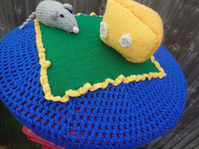 Mouse and cheese in Attfield Walk, Hampden Park at the corner of Wilton Avenue