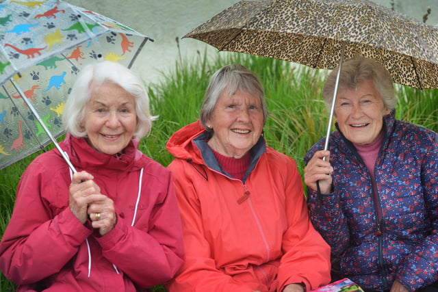 Residents braved the weather to witness the Coronation.