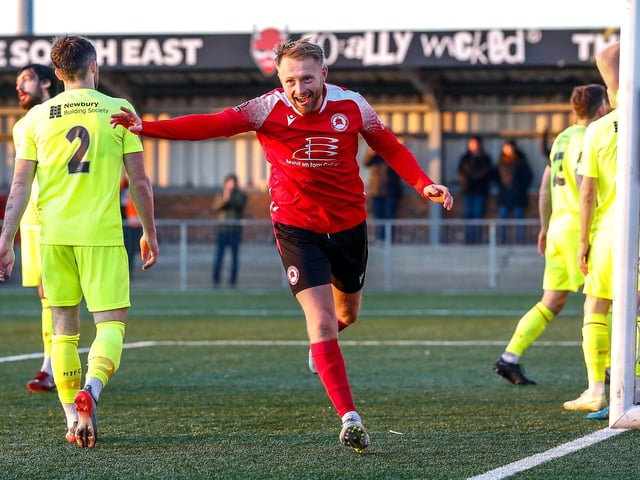 Action from Eastbourne Borough's win over Hungerford Town in the National League South
