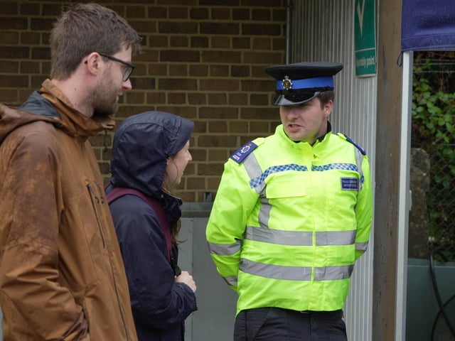 Sussex Police officers were also on the scene.