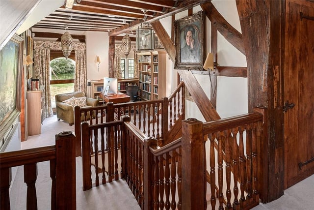 Throughout the property run fantastic peroid beams, as seen here in the landing