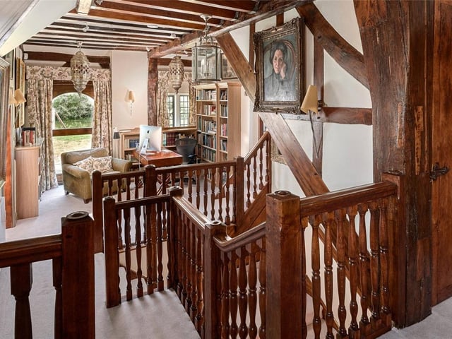 Throughout the property run fantastic peroid beams, as seen here in the landing
