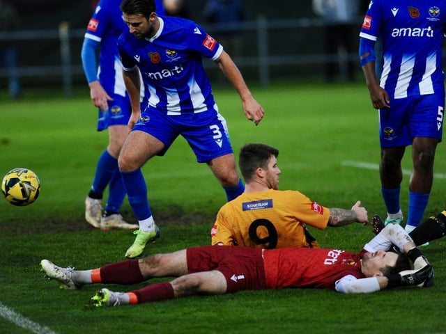 Two goals from Glenn Wilson gave East Grinstead Town a 2-1 win over Littlehampton Town on Saturday. Photographer Stephen Goodger was on hand to capture the action.