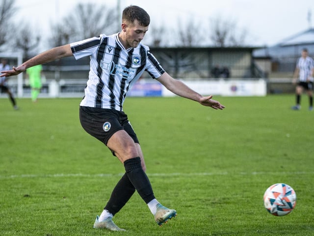 Action from Peacehaven and Telscombe's win over Bexhill United in the SCFL premier