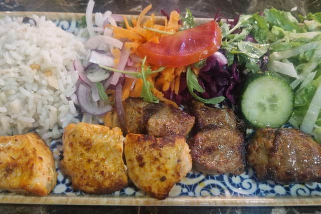 Shish Kebabs at Aydo Lounge and Grill