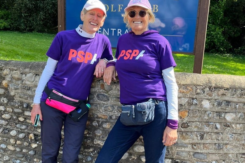 Littlehampton golf club ladies captain Susie de Las Casas and competition secretary Ann Carnegie walked 26 miles for charity PSPA