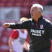 New Crawley Town interim boss Kevin Blackwell takes the warm up before the Championship match between Middlesbrough and Sheffield Wednesday at Riverside Stadium on April 24, 2021. Picture by Stu Forster/Getty Images