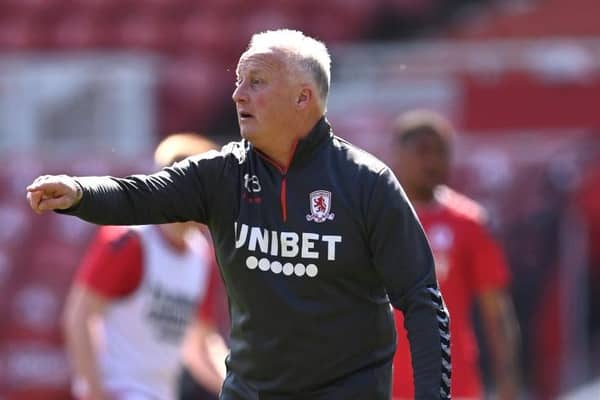 New Crawley Town interim boss Kevin Blackwell takes the warm up before the Championship match between Middlesbrough and Sheffield Wednesday at Riverside Stadium on April 24, 2021. Picture by Stu Forster/Getty Images