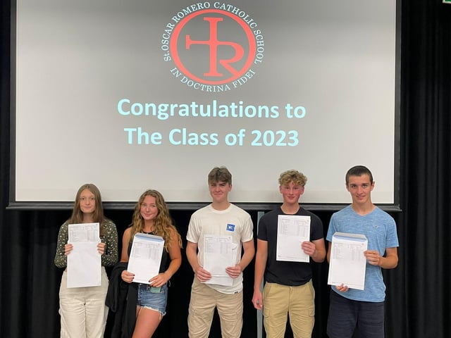 Students show off their 'fantastic' results.