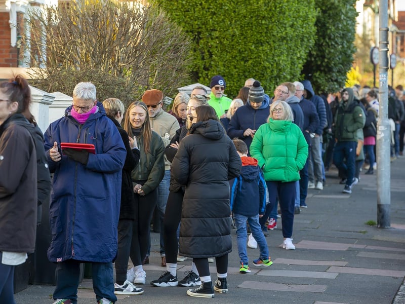 Ravens Bakery in Brighton was the place to be for dozens of hungry people on Good Friday, as people queued from 6am to get a taste of the famous hot cross buns