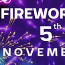 The free fireworks display takes place on Thursday, November 5, at Goldsmiths Recreation Ground in Eridge Road, Crowborough. Photo: Crowborough Town Council