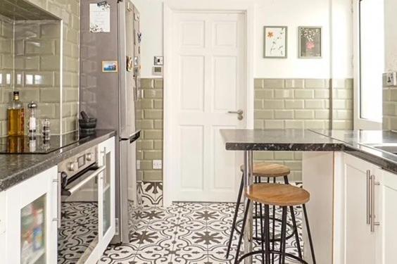 Tiled kitchen