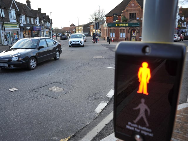 New traffic lights at the junction of Station Road, Church Road and Mill Road in Burgess Hill