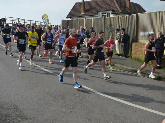 Action in the 2026 Hastings Half Marathon