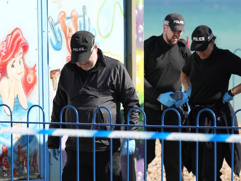 Police at the scene in Bognor Regis. Picture: Sussex News and Pictures
