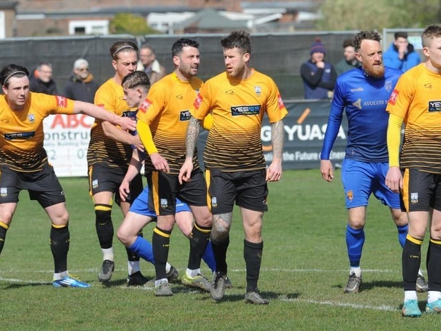 Action from Littlehampton Town's 1-1 draw with Lancing in theIsthmian south east division at The Sportsfield