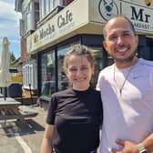 Mr Mocha Cafe has recently opened in London Road, Burgess Hill. Owner Milan Minev and his wife Pinar Deniz (chef), HR26071403 Pic Hollie Robards/Iconic Media Group