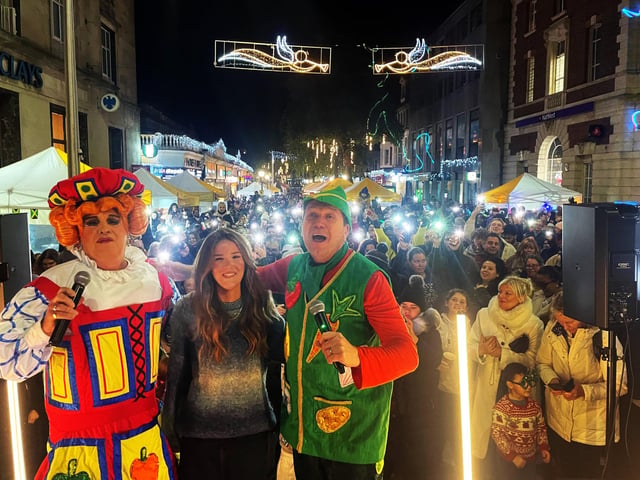 Eastbourne's Christmas lights switch-on event 2024 in Terminus Road. Photo supplied by Your Eastbourne BID.