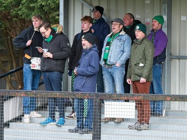 Burgess Hill Bbeat Corinthian 4-1 with two goals from Dan Perry and one each from Dave Martin and Martyn Box. Picture by Chris Neal