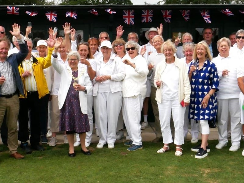 Croquet members and guests celebrate the opening of their clubhouse