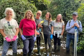 Jess Brown-Fuller MP with Citizen Scientists in the River Lavant. Picture: Jess Brown-Fuller MP