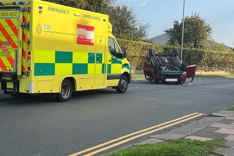 The collision in Victoria Drive, Eastbourne