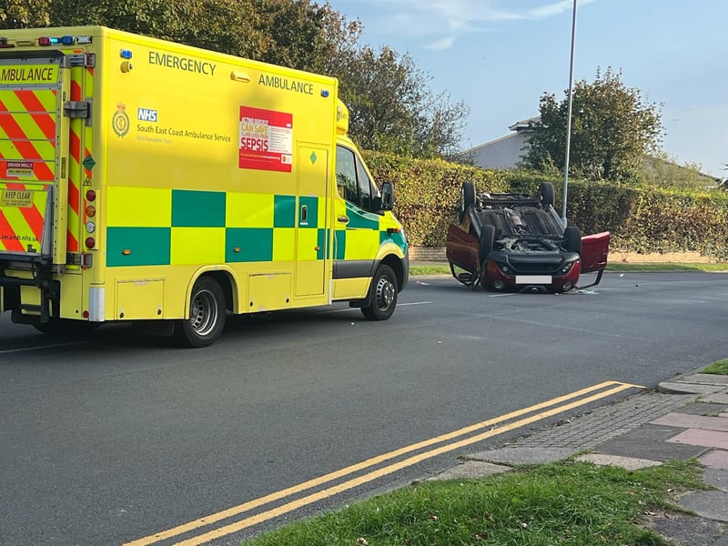 The collision in Victoria Drive, Eastbourne