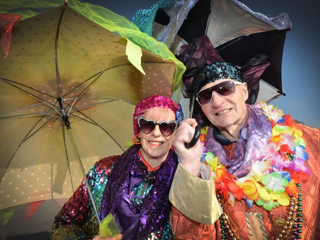 The Umbrella Parade on March 2 2025, which is part of Fat Tuesday. Photo taken at the start of the parade on St Leonards seafront.